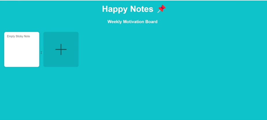 Screenshot of Happy Notes application